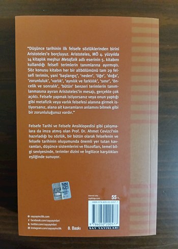 Felsefe Sözlüğü - Ahmet Cevizci - Görsel 3