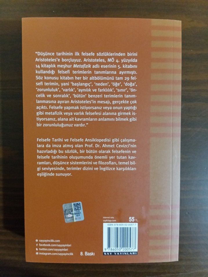 Felsefe Sözlüğü - Ahmet Cevizci - Görsel 3