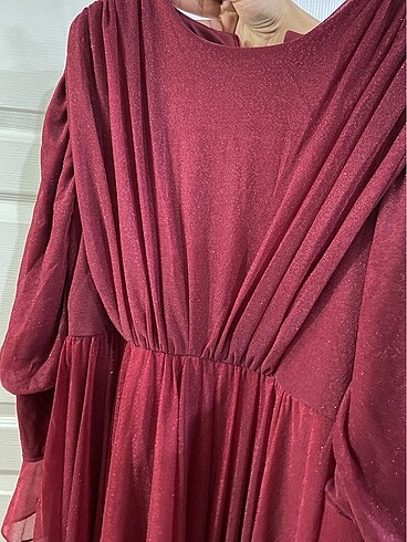 42 Beden Bordo elbise