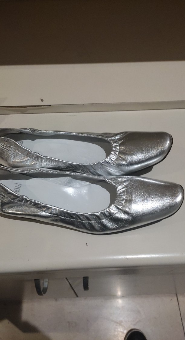 Gri Blok Topuklu Kadın Babetler - Görsel 3