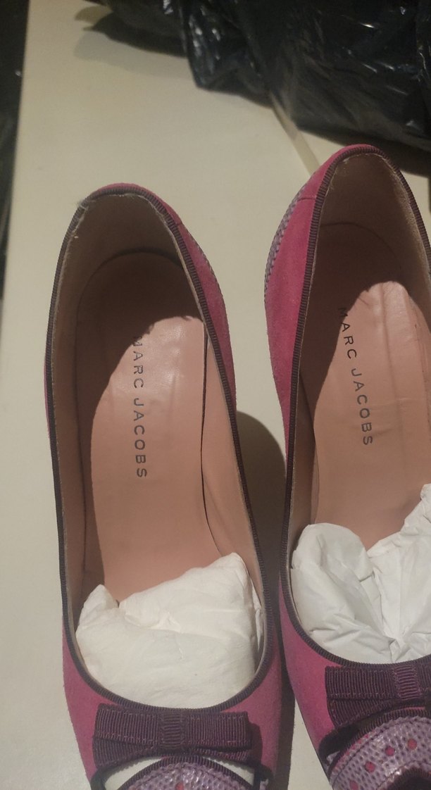 Pembe Yüksek Topuklu Kadın Süet Ayakkabı - Görsel 2