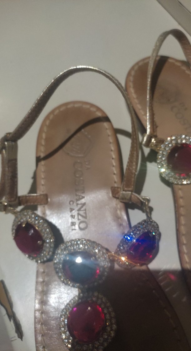 Pembe Taşlı Bohem Kadın Sandalet - Görsel 3