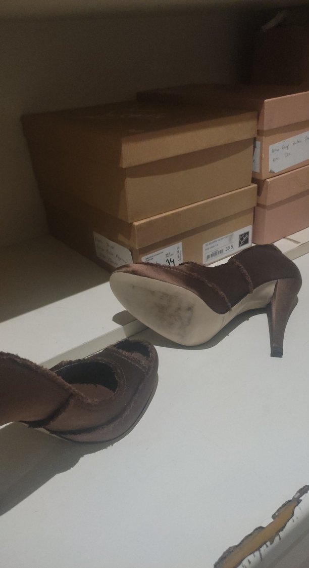 Kahverengi Süet Platform Topuklu Kadın Ayakkabı - Görsel 5