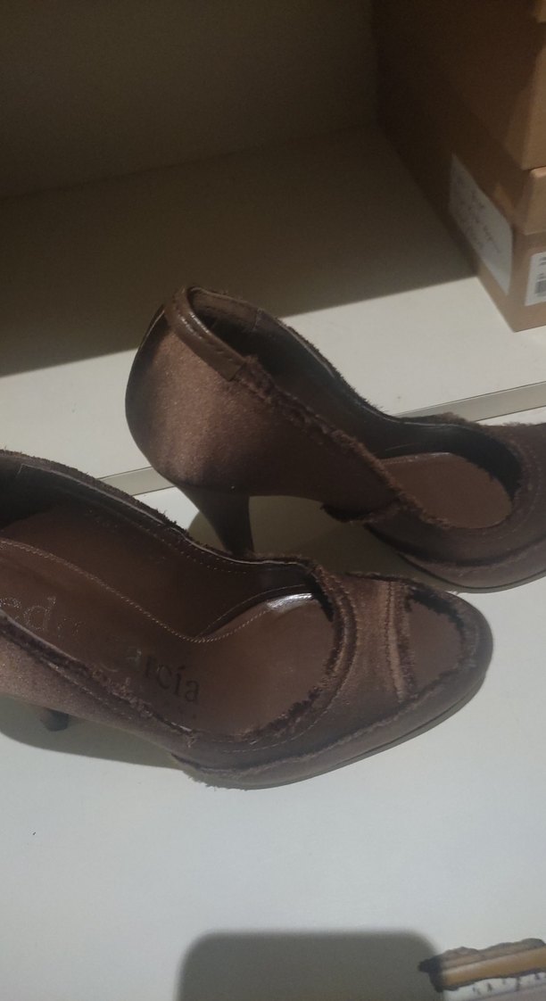 Kahverengi Süet Platform Topuklu Kadın Ayakkabı - Görsel 3