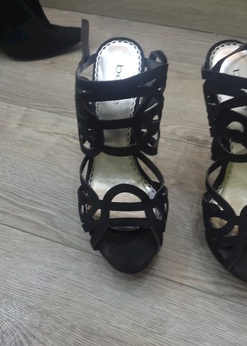 Siyah Yılan Desenli Tokalı Stiletto - Görsel 2