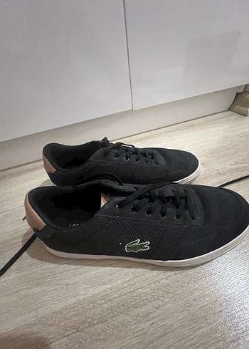 Lacoste Siyah erkek bez Spor Ayakkabı