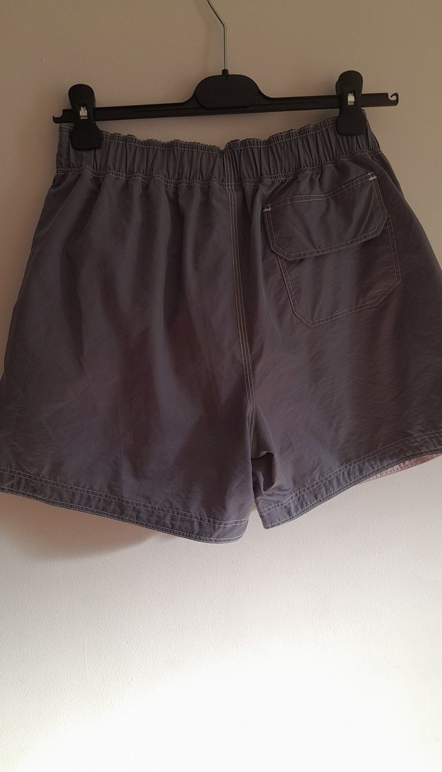 Gri Kemerli Erkek Mini Şort - Görsel 3