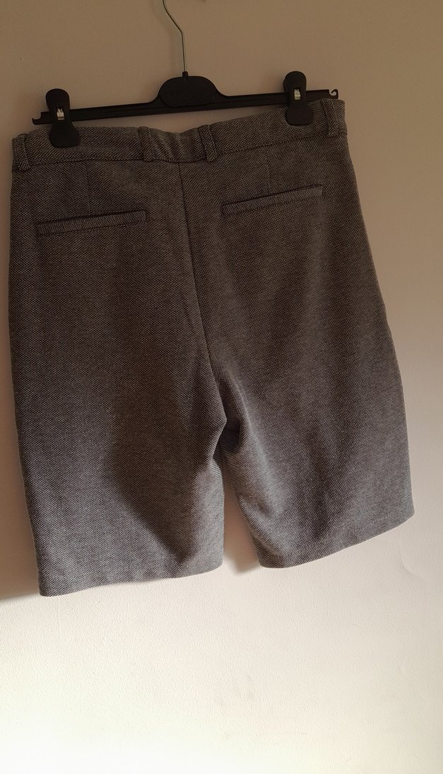 Düğmeli Gri Erkek Mini Şort - Görsel 5