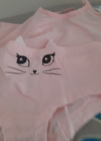 Bebek Kız Pembe Baskılı Kısa Kollu Takım - Görsel 3