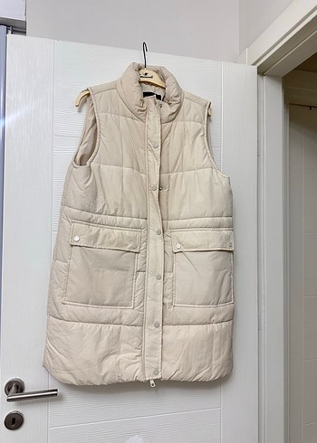 Bej Düğmeli Kadın Yelek - Görsel 2