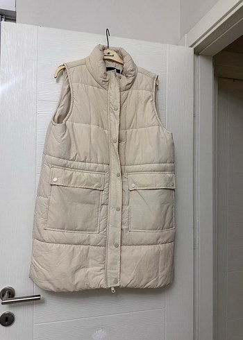 Bej Düğmeli Kadın Yelek - Görsel 3