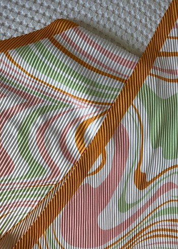 Fresh Scarfs Çok Renkli Pileli Şal
