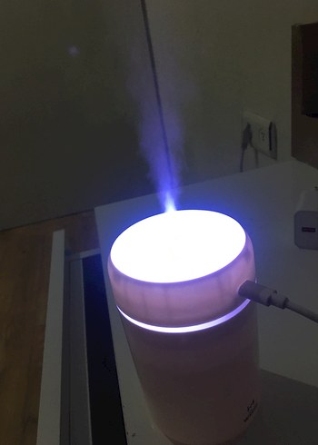 Beyaz LED Işıklı Taşınabilir Hava Nemlendirici - Görsel 7