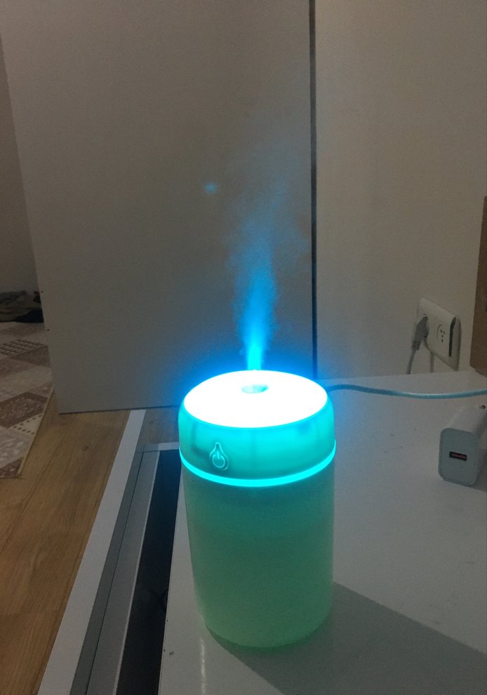 Beyaz LED Işıklı Taşınabilir Hava Nemlendirici - Görsel 4