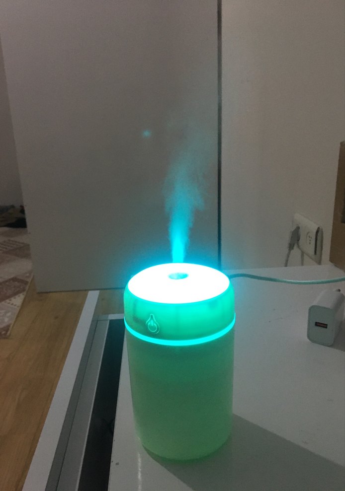 Beyaz LED Işıklı Taşınabilir Hava Nemlendirici - Görsel 3