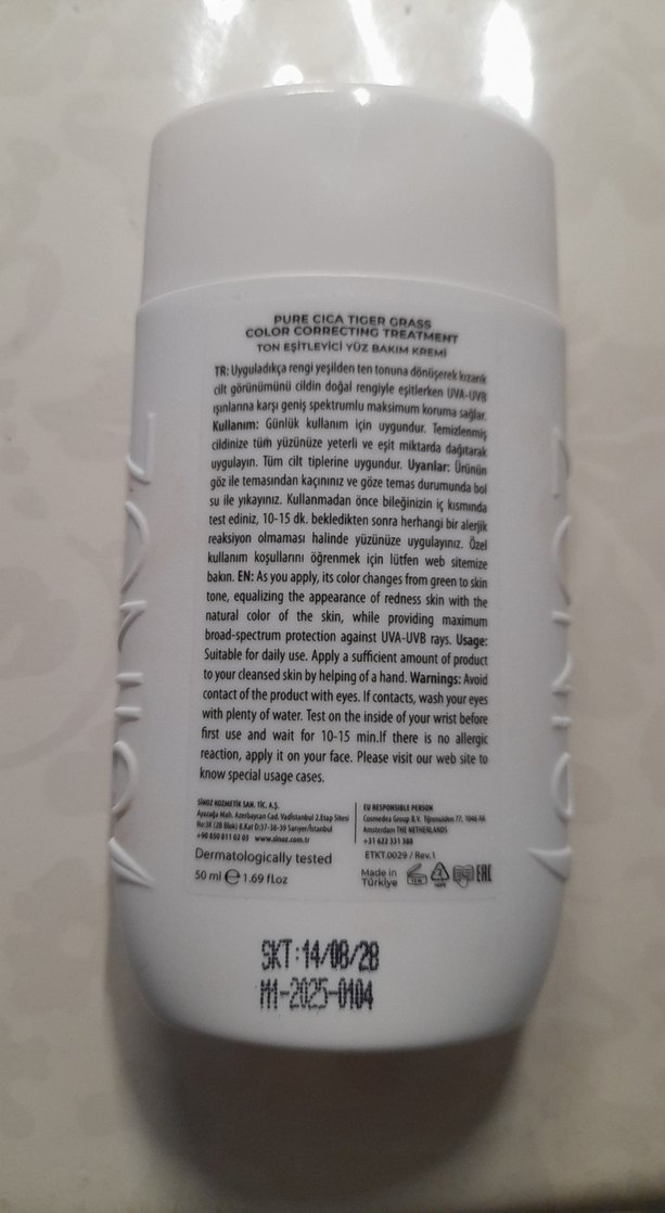 Sinoz Pure Cica SPF 50+ Ton Eşitleyici Yüz Kremi - Görsel 2