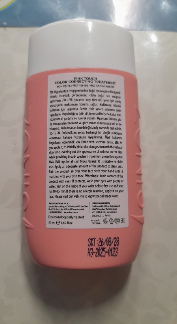 SiNOZ Pink Touch Renk Düzeltici Güneş Kremi SPF 50 - Görsel 2