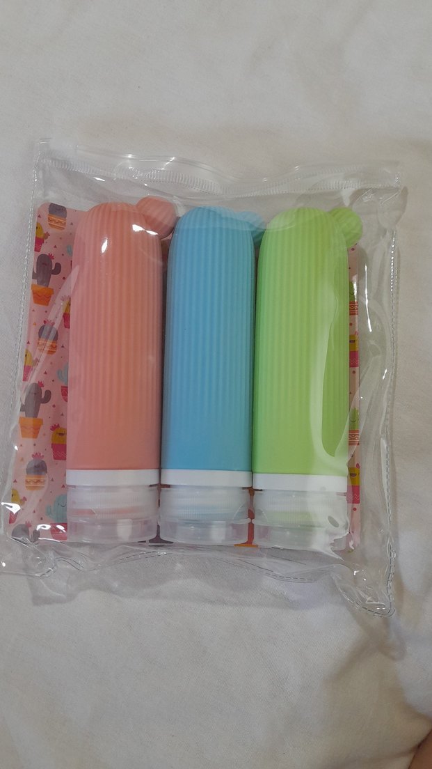 Pastel Renkli Silikon Seyahat Şişeleri 3'lü - Görsel 2