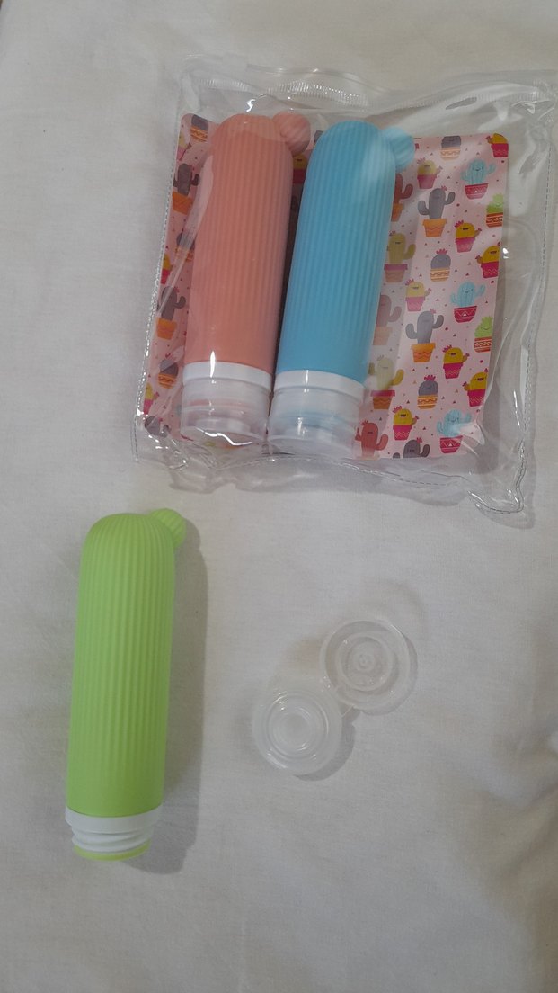 Pastel Renkli Silikon Seyahat Şişeleri 3'lü - Görsel 5