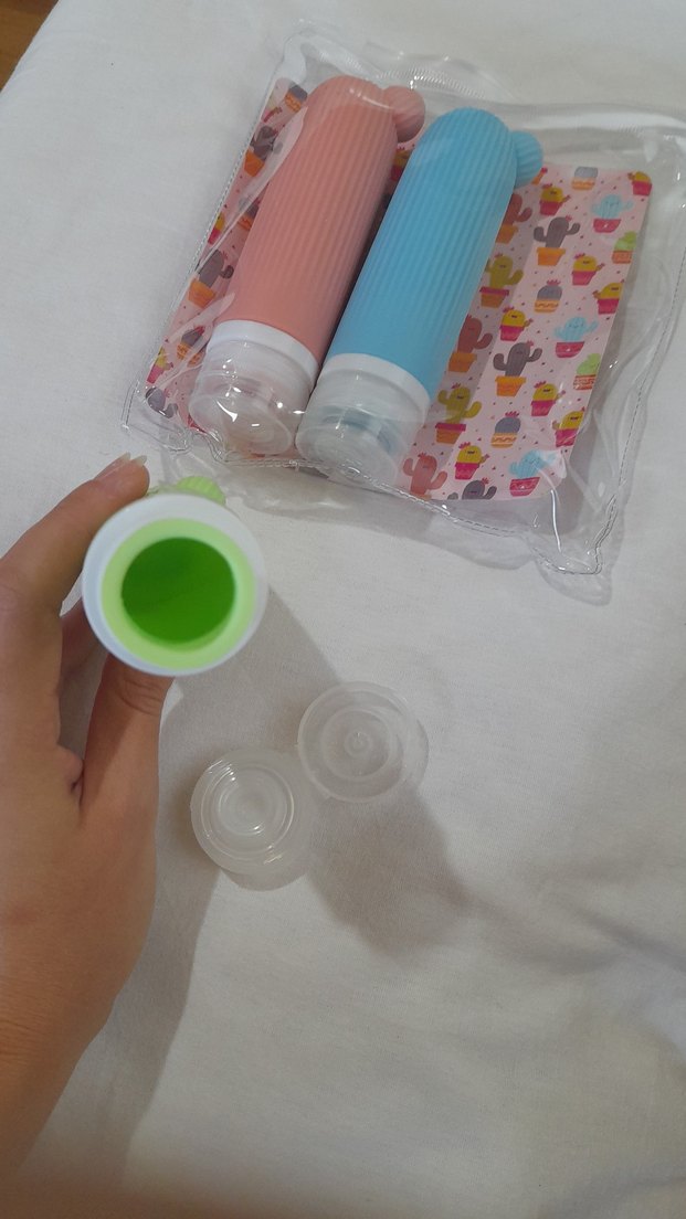 Pastel Renkli Silikon Seyahat Şişeleri 3'lü - Görsel 4