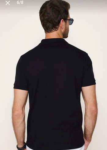 Tudors Orjinal Erkek Siyah Kısa Kollu Polo Yaka Tişört - Görsel 3