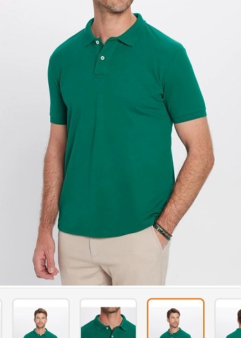 Tudors Orjinal Erkek Yeşil Polo Yaka Kısa Kollu Tişört - Görsel 5