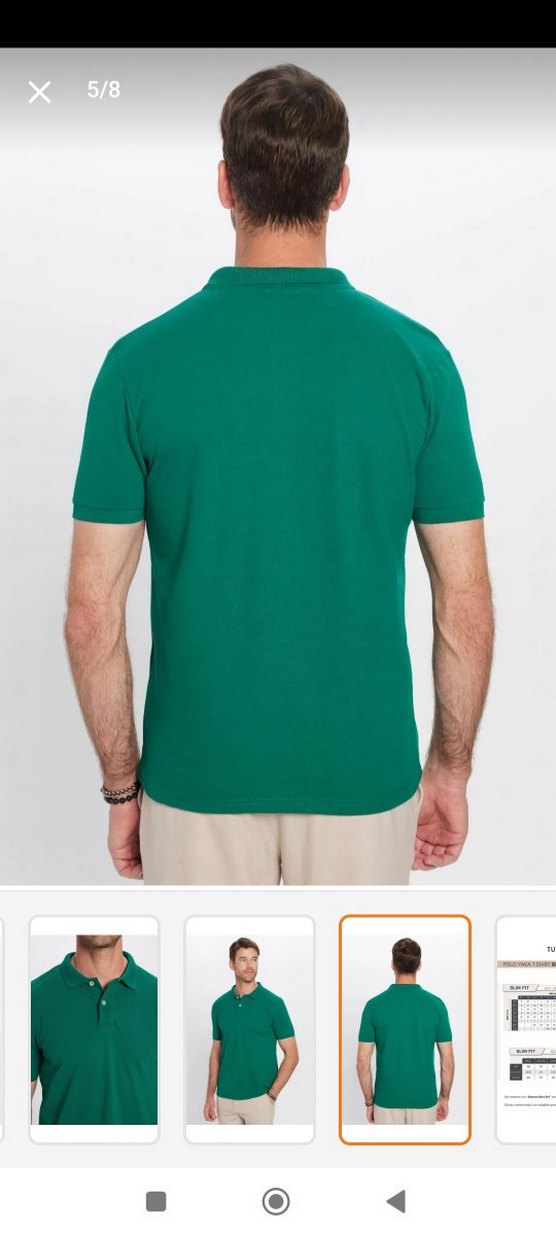 Tudors Orjinal Erkek Yeşil Polo Yaka Kısa Kollu Tişört - Görsel 4