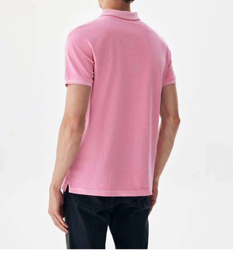 Orjinal Regular Fit LTB Erkek Pembe Kısa Kollu Polo Tişört - Görsel 2