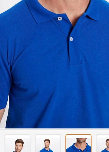 Tudors Orijinal Erkek Mavi Polo Yaka Kısa Kollu Tişört - Görsel 2