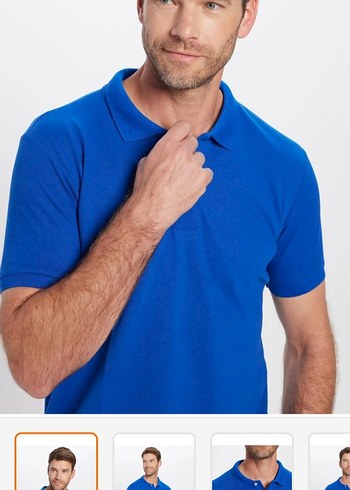 Tudors Orijinal Erkek Mavi Polo Yaka Kısa Kollu Tişört - Görsel 3