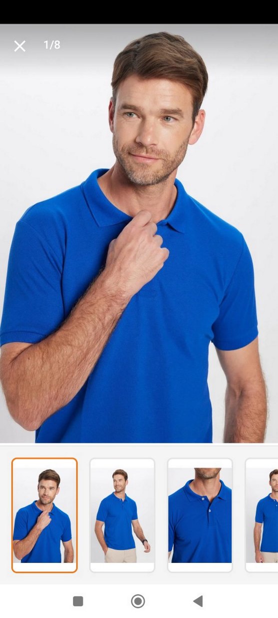 Tudors Orijinal Erkek Mavi Polo Yaka Kısa Kollu Tişört - Görsel 3