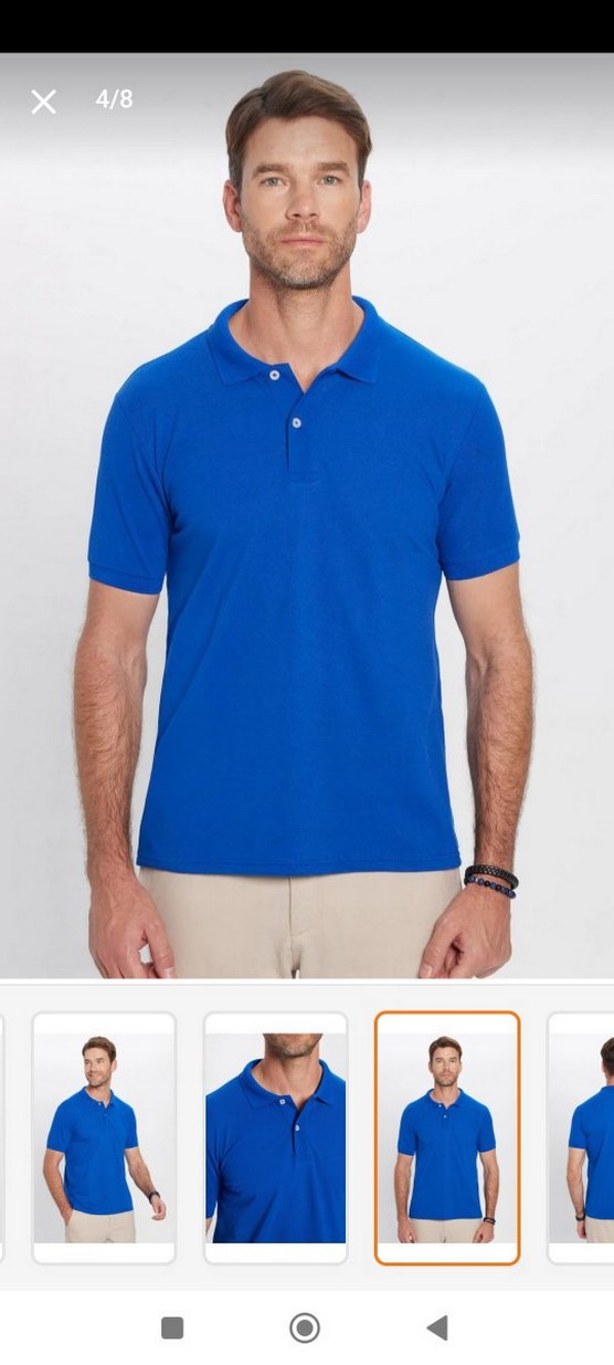 Tudors Orijinal Erkek Mavi Polo Yaka Kısa Kollu Tişört - Görsel 5