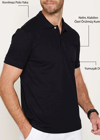 Siyah Tudors Orjinal Kısa Kollu Erkek Polo Tişört - Görsel 2