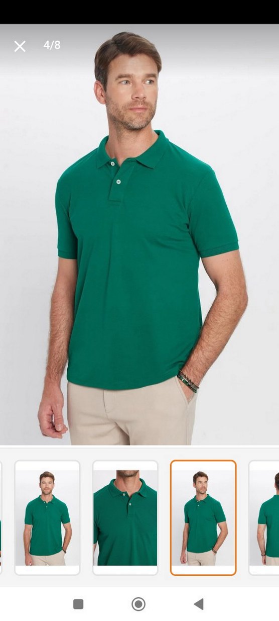 Tudors Orjinal Erkek Yeşil Kısa Kollu Polo Tişört - Görsel 3