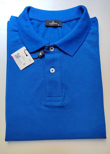 Orjinal Tudors S Beden Saks Mavi Slim Fit Polo Yaka Erkek Tişört - Görsel 3