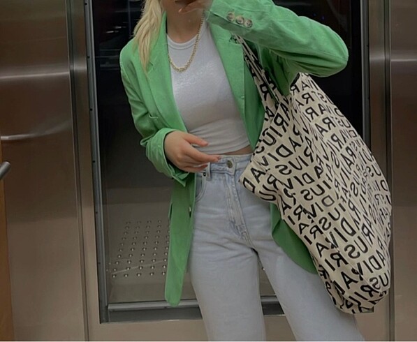 m Beden yeşil Renk blazer ceket