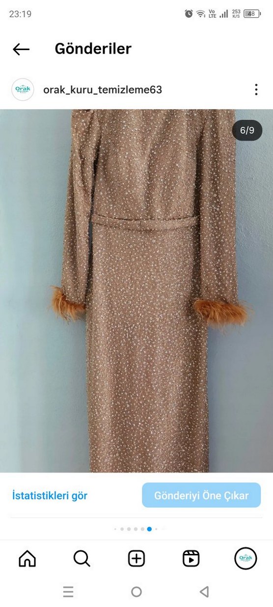 Kürk Detaylı Bej Kadın Uzun Abiye Elbise - Görsel 2