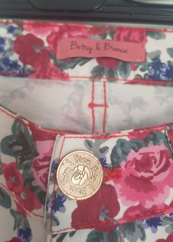 Çiçek Desenli kadın pantolon - Görsel 3