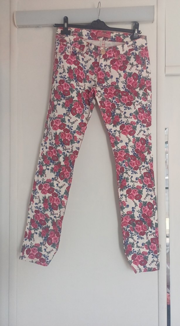 Çiçek Desenli kadın pantolon - Görsel 2