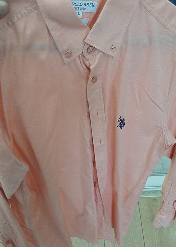 U.S Polo Assn. Somon renkErkek Uzun Kollu Düğmeli Gömlek
