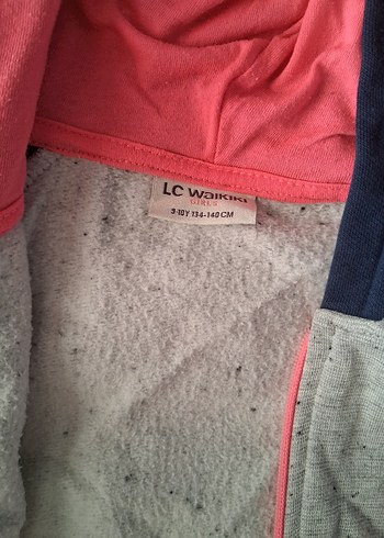 LC Waikiki Kız Çocuk Gri Kapüşonlu Fermuarlı Ceket