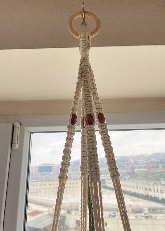 El yapımı makrome kedi hamağı - Görsel 3