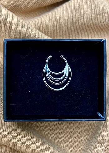 Gümüş rengi bohem Kadın Sahte burun Piercing - Görsel 3