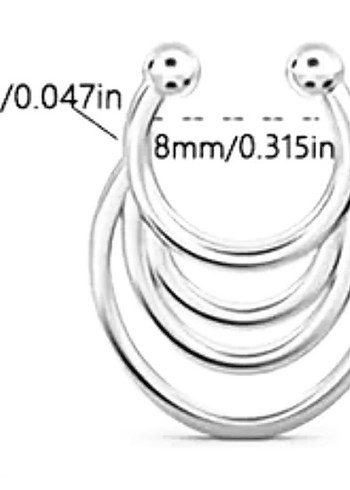 Gümüş rengi bohem Kadın Sahte burun Piercing - Görsel 2