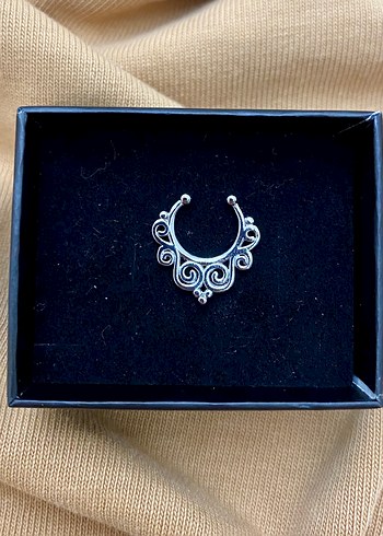 Gümüş rengi Bohem Kadın Sahte burun Piercing - Görsel 3