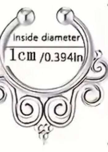 Gümüş rengi Bohem Kadın Sahte burun Piercing - Görsel 2