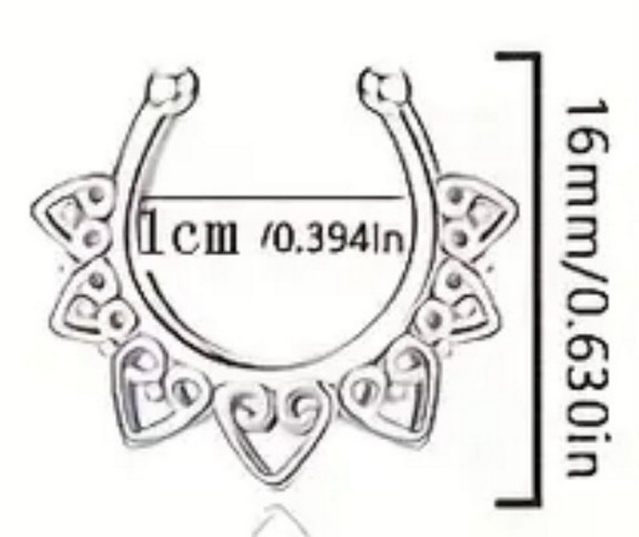 Parlak Kadın Sahte Burun piercing - Görsel 3