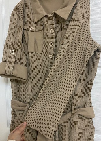 Zara Bej Kemerli Kadın Tulum - Görsel 4