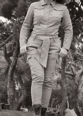 Zara Bej Kemerli Kadın Tulum - Görsel 2