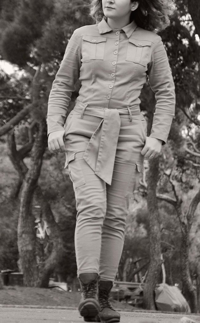 Zara Bej Kemerli Kadın Tulum - Görsel 2